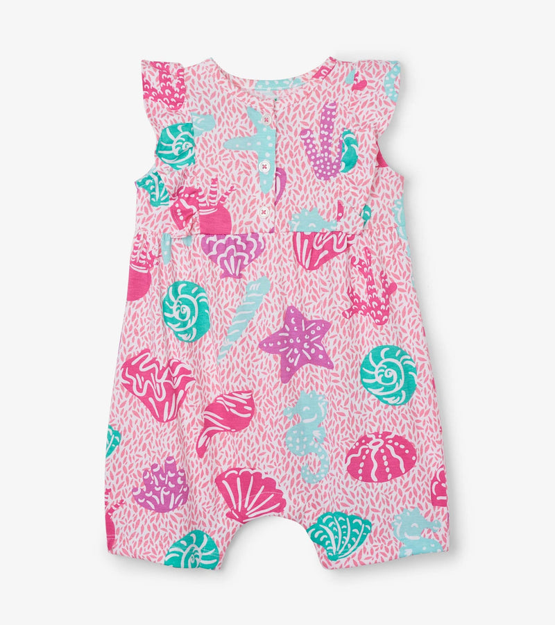 Hatley Baby Cotton Romper - Abstract Sea Life-Mountain Baby