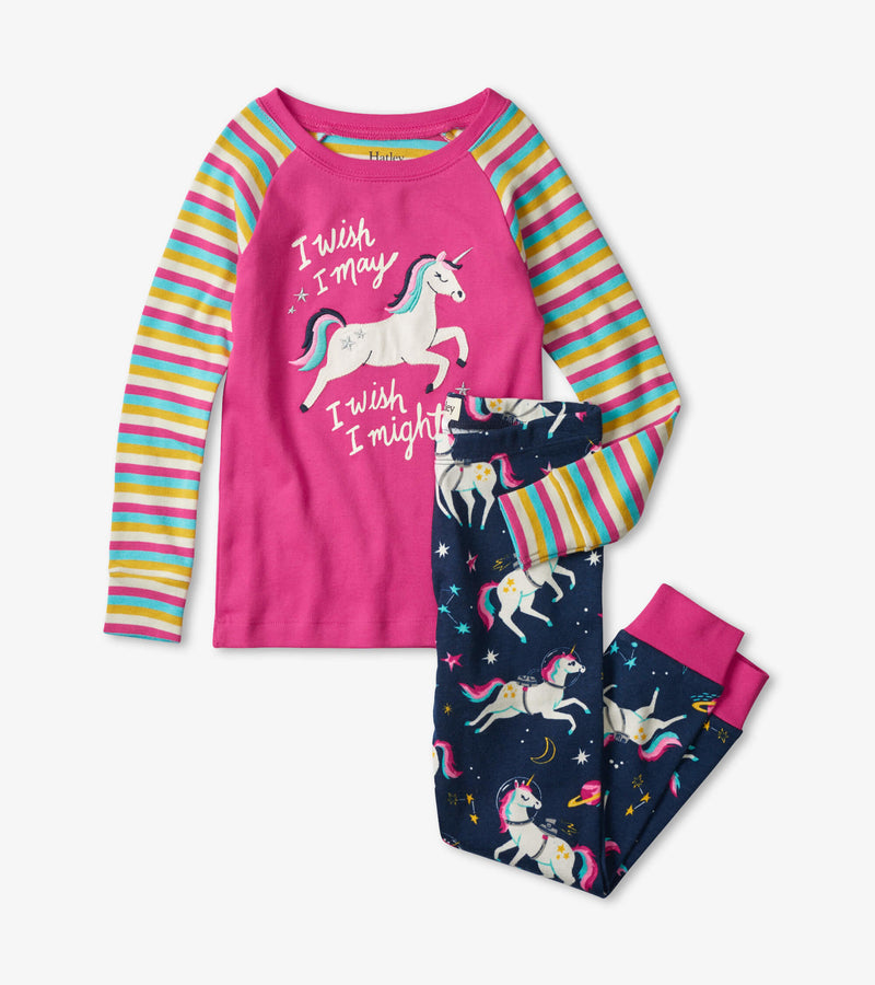 Hatley Cotton Pajama Set - Space Unicorns Glow-Mountain Baby