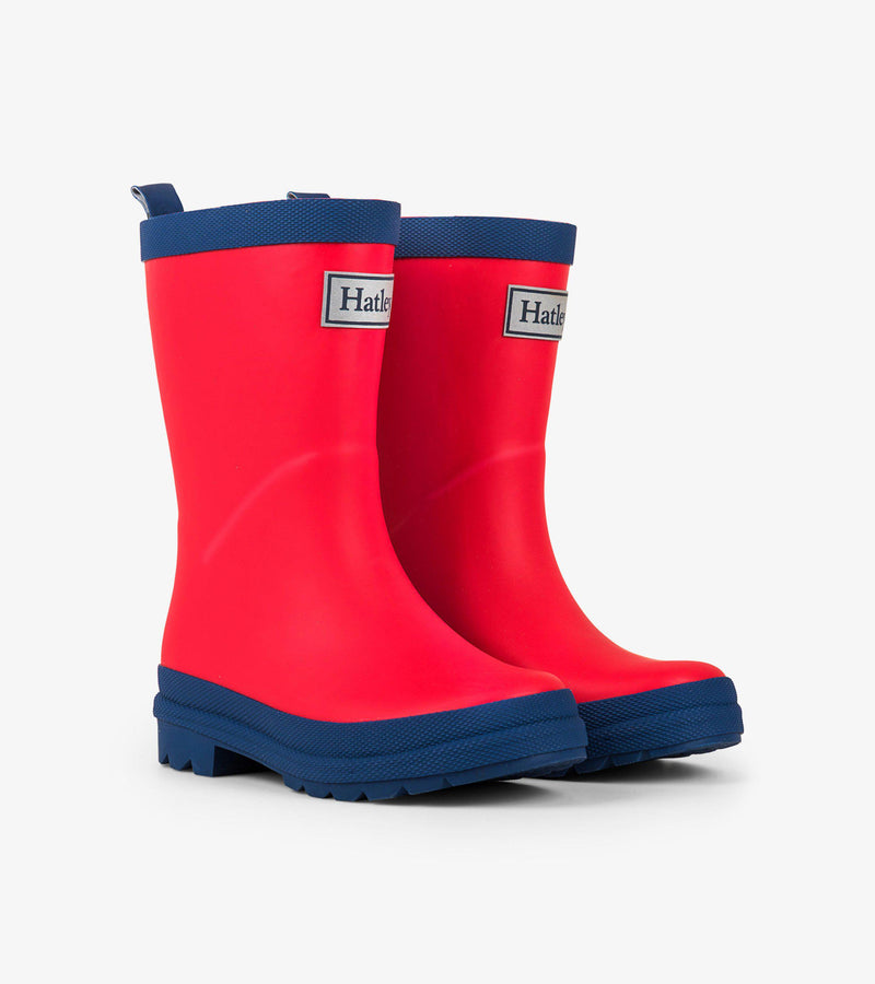 Hatley Rain Boots - Matte Red & Navy-Mountain Baby