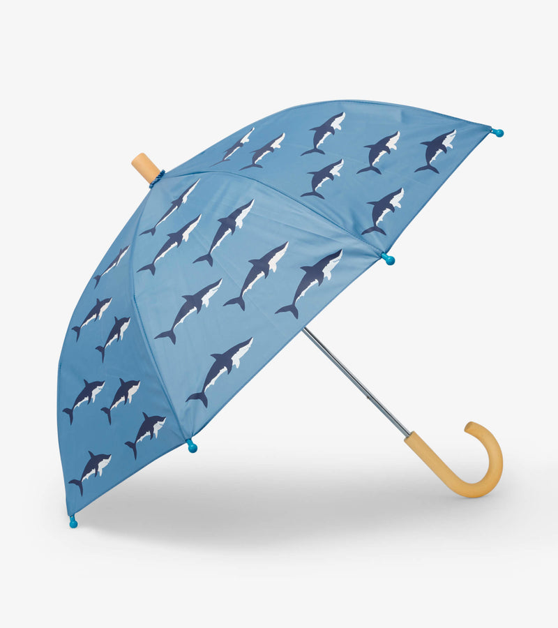 Hatley Umbrella - Colour Changing - Swimming Sharks-Mountain Baby