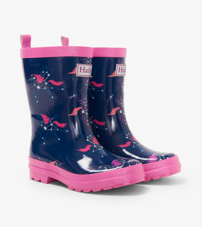 Hatley Rain Boots - Shiny Pegasus Constellations-Mountain Baby