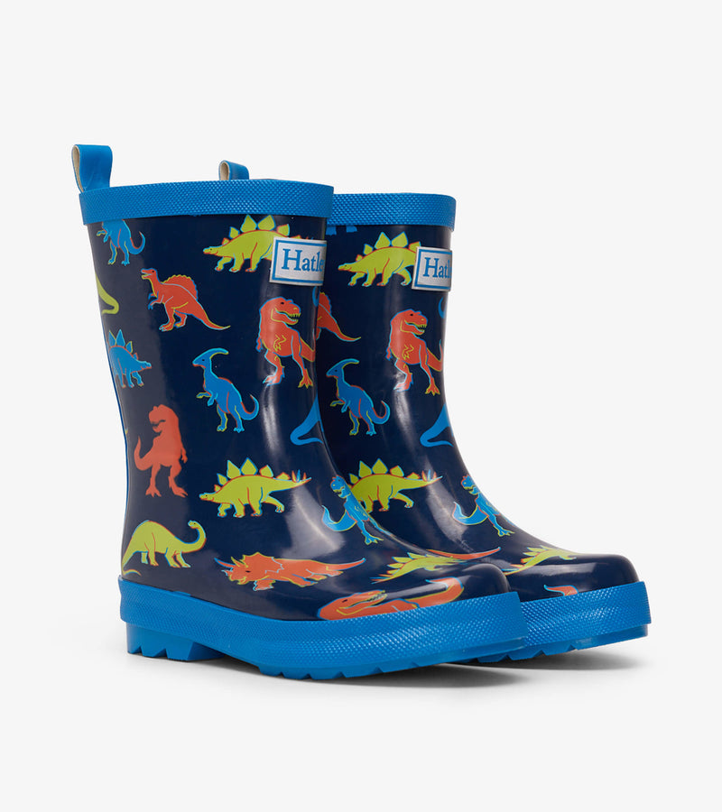 Hatley Rain Boots - Shiny Linework Dinos-Mountain Baby