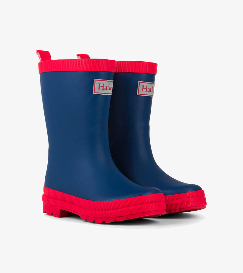 Hatley Rain Boots - Matte Navy & Red-Mountain Baby