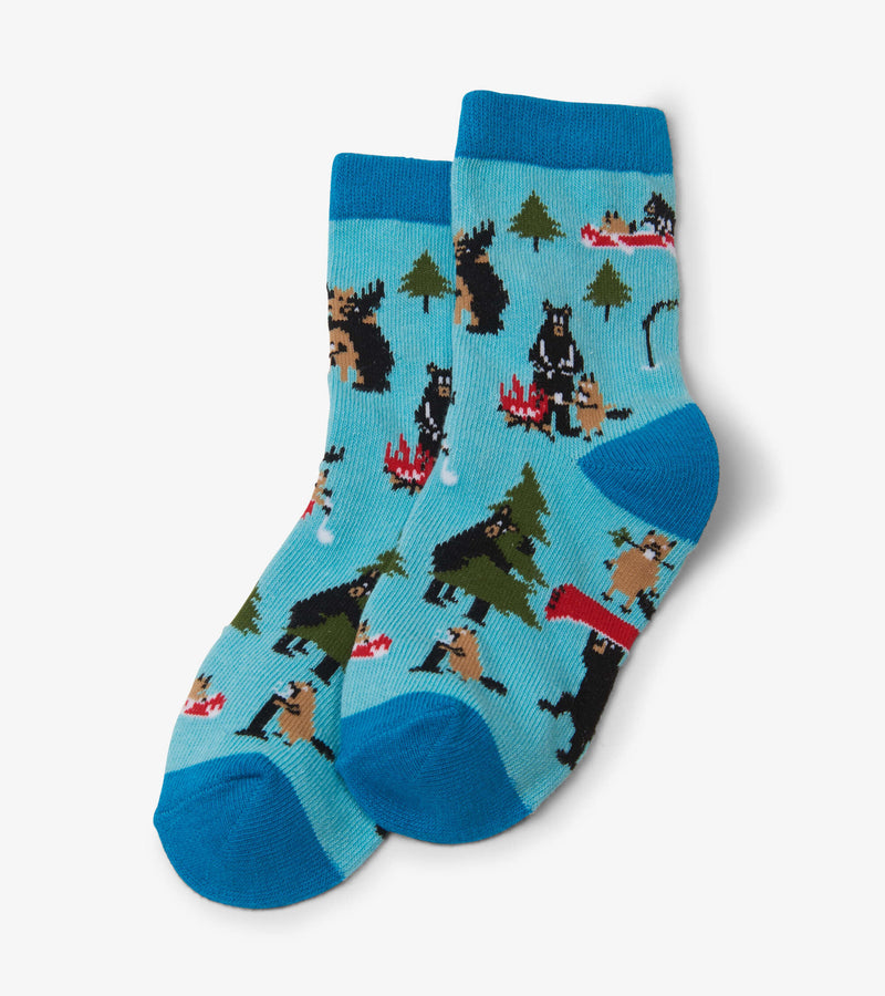 Little Blue House Kids Crew Sock - Life In The Wild Blue-Mountain Baby