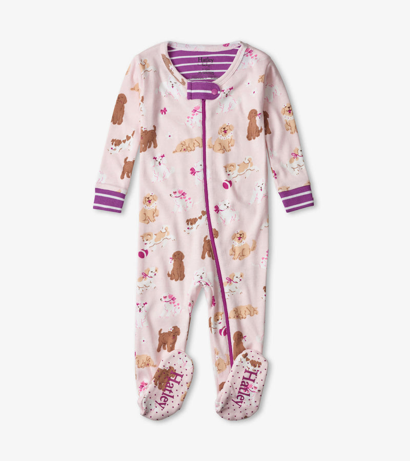 Hatley Baby Organic Cotton Footed Coverall - Flower Pups-Mountain Baby