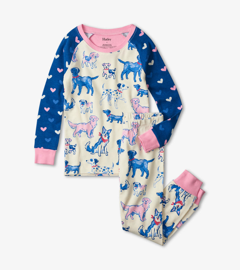 Hatley Organic Cotton Pajama Set - Pink Pups-Mountain Baby