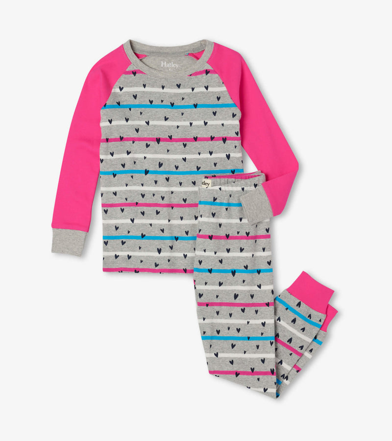 Hatley Cotton Pajama Set - Confetti Hearts-Mountain Baby