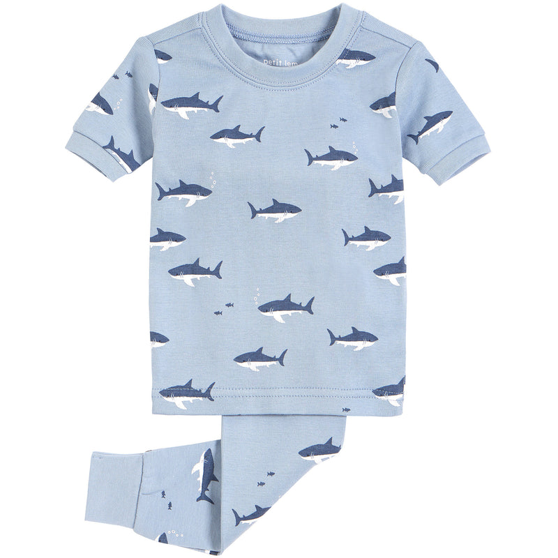 Petit Lem Pajama Set - Sharks-Mountain Baby