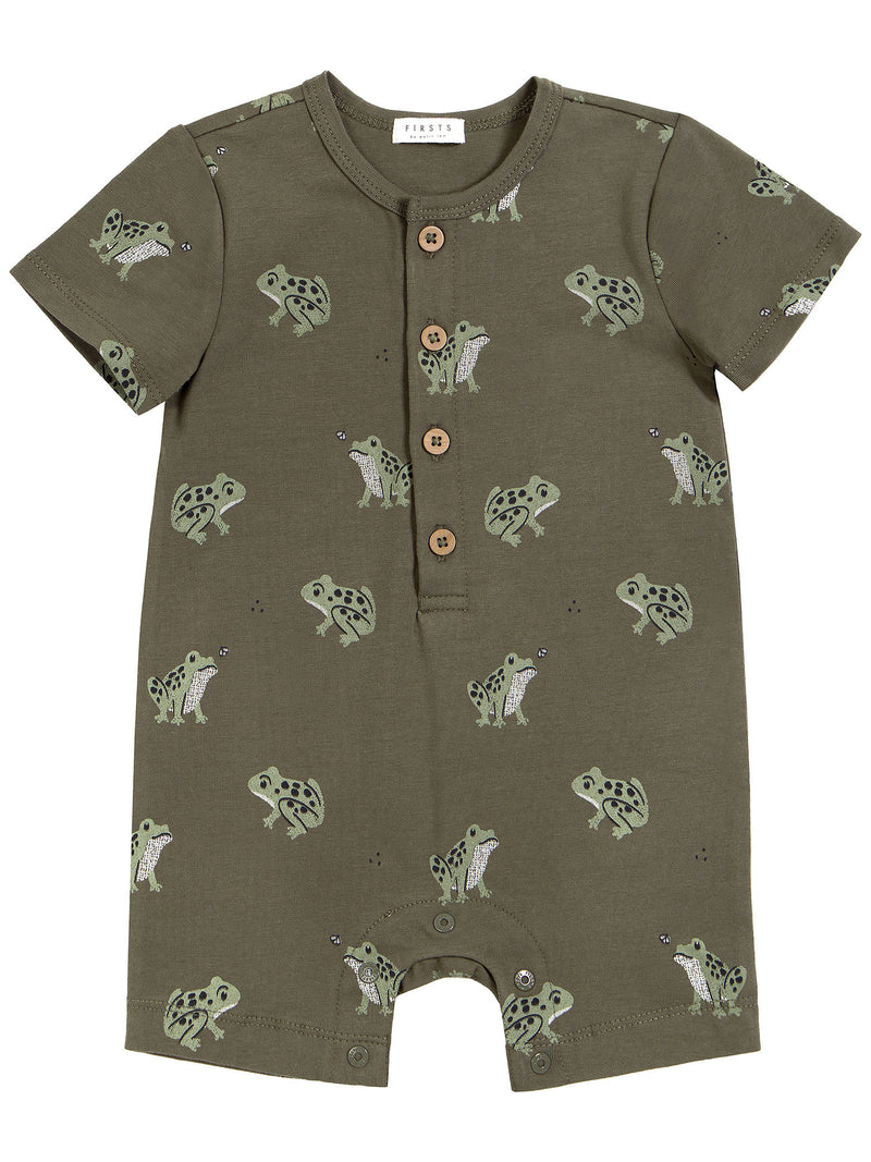 Petit Lem Cotton Romper - Frogs-Mountain Baby