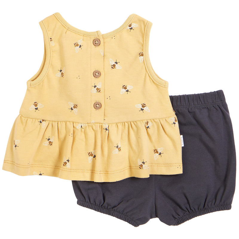 Petit Lem Short Set 2pc - Bees-Mountain Baby