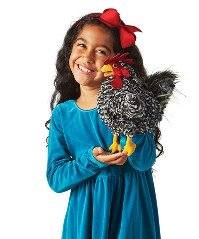 Folkmanis Puppets - Barred Rock Rooster-Mountain Baby