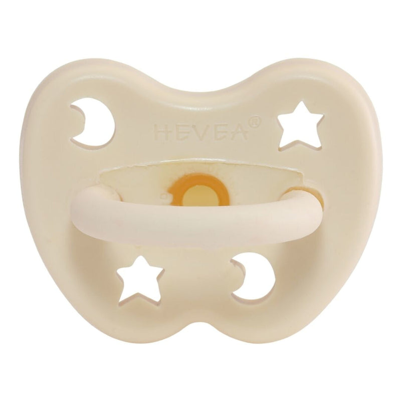 Hevea Soother Pacifier - Round - Milky White-Mountain Baby