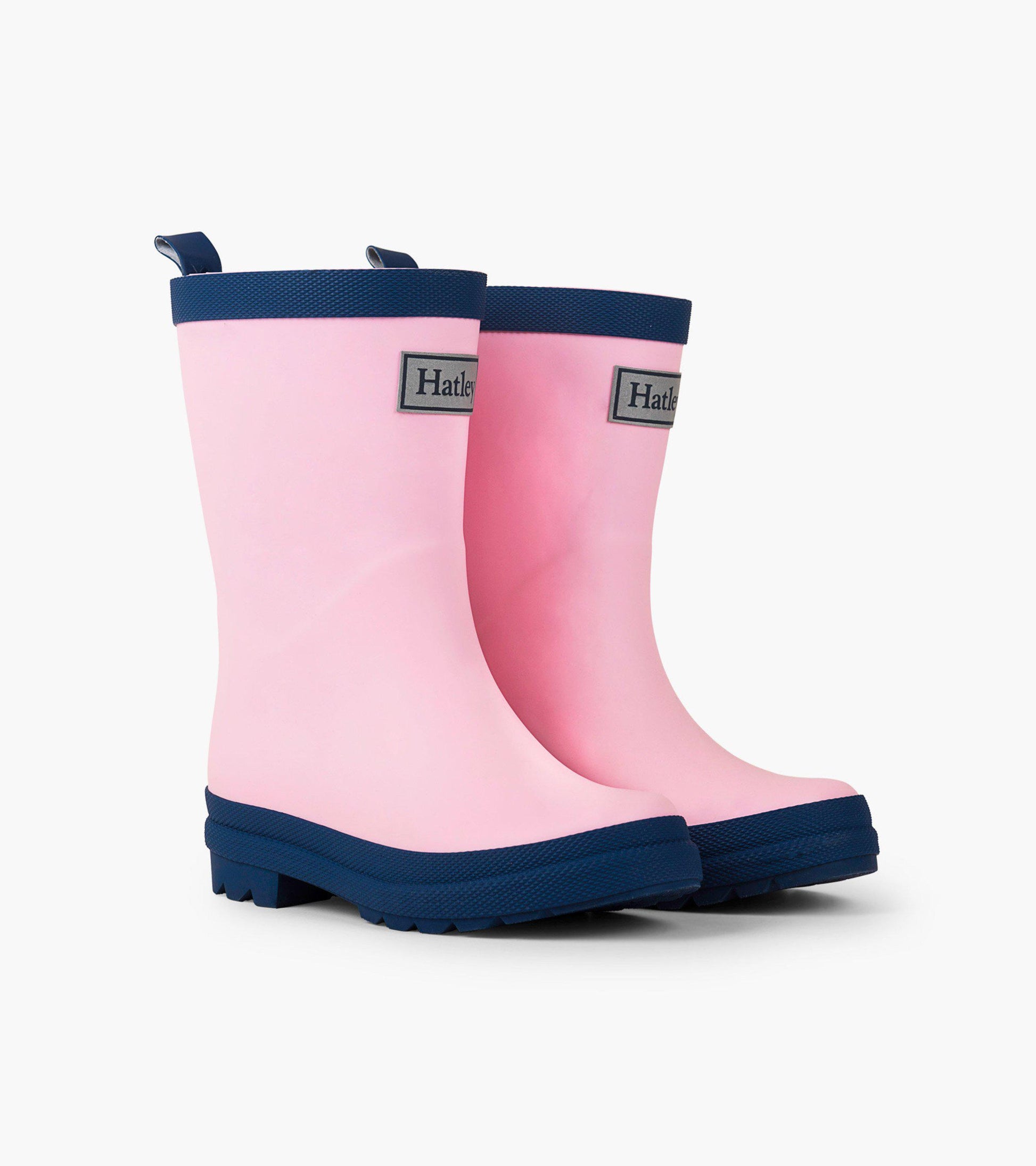 Hatley Rain Boots - Matte Pink & Navy-Mountain Baby