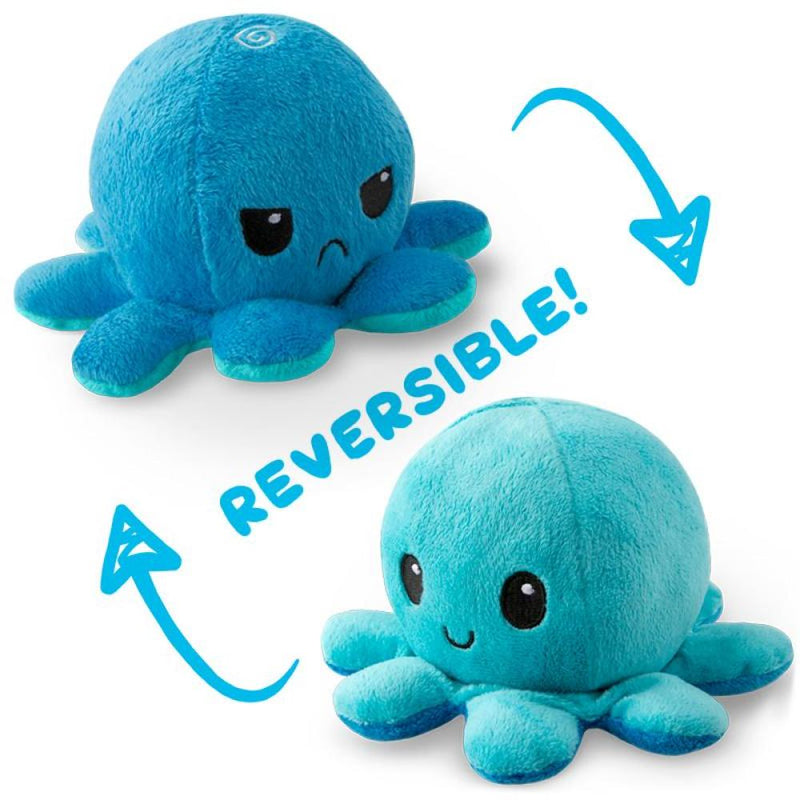 TeeTurtle Reversible Octopus Plushie - Light Blue/Blue-Mountain Baby