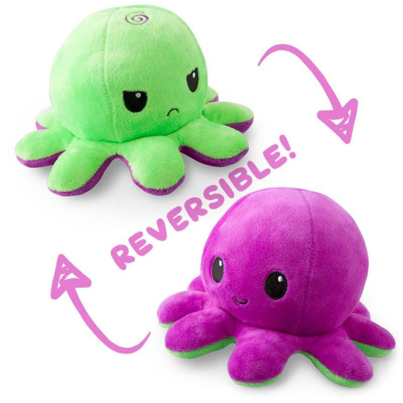 TeeTurtle Reversible Octopus Plushie - Green/Purple-Mountain Baby