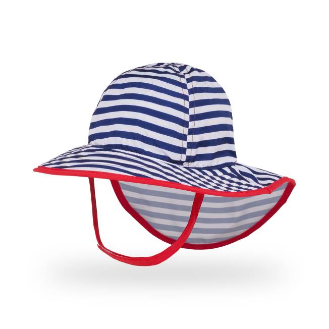 Sunday Afternoons Hats - Infant Sunsprout Sun Hat - Navy Stripe-Mountain Baby