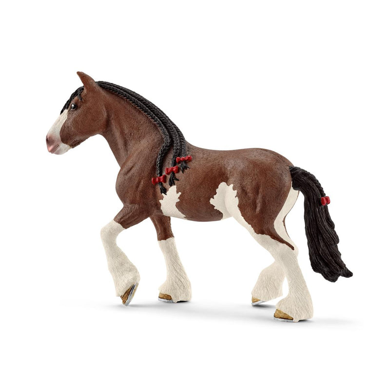 Schleich Animal Figurine - Horses - Clydesdale Mare-Mountain Baby