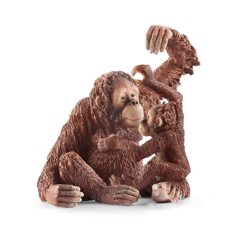 Schleich Animal Figurine - Orangutan Female-Mountain Baby