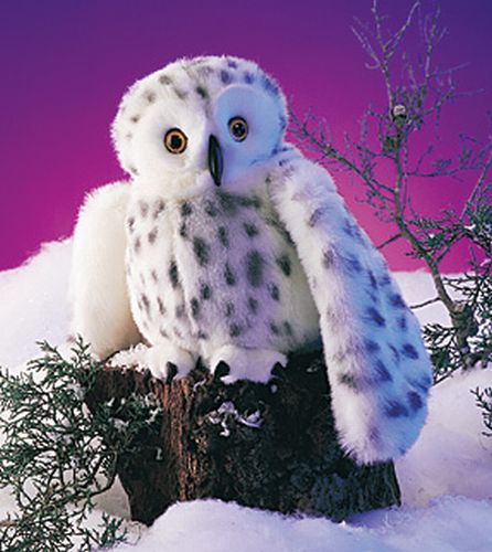 Folkmanis Puppets - Snowy Owl-Mountain Baby