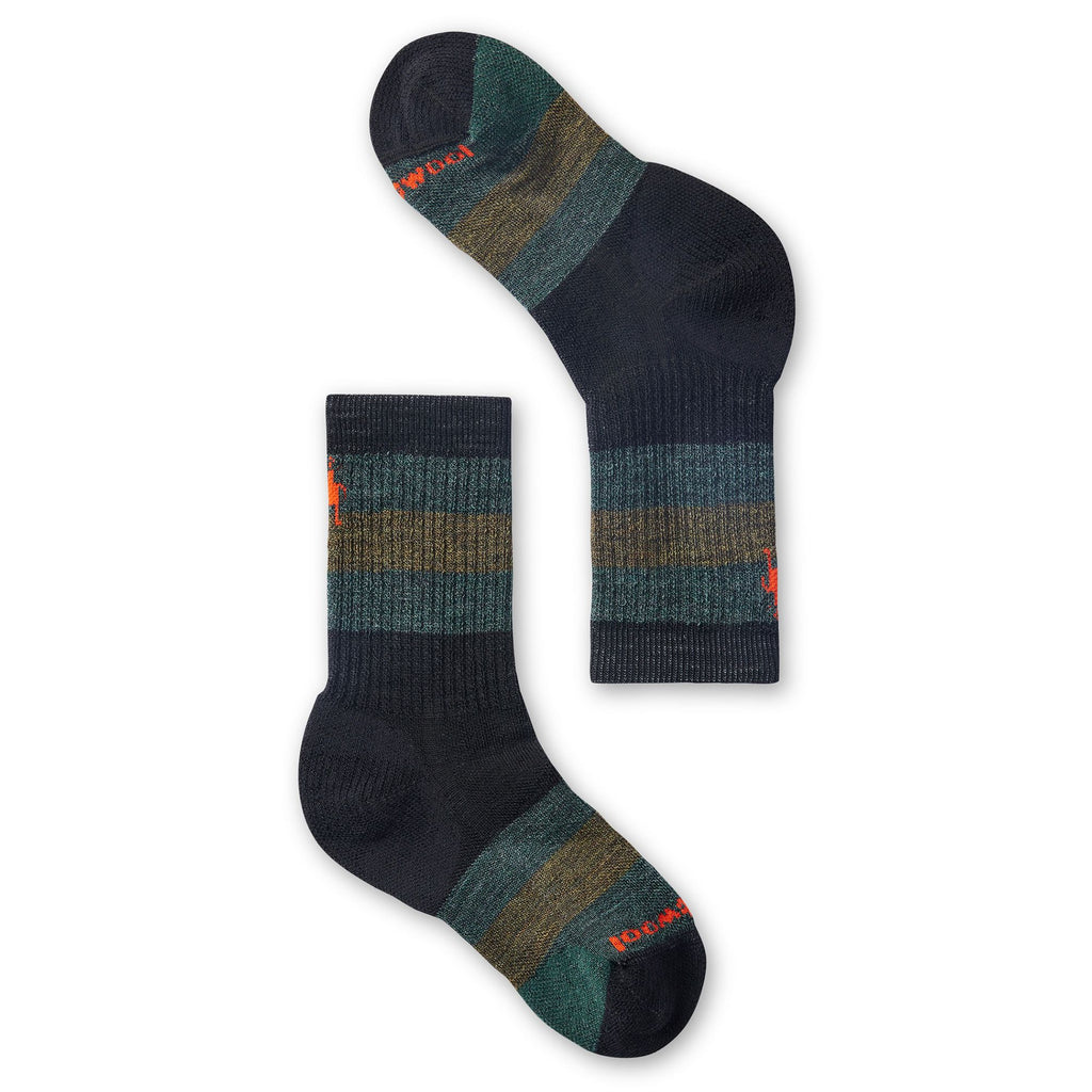 SmartWool Winter Socks - Crew Striped - Olive-Mountain Baby