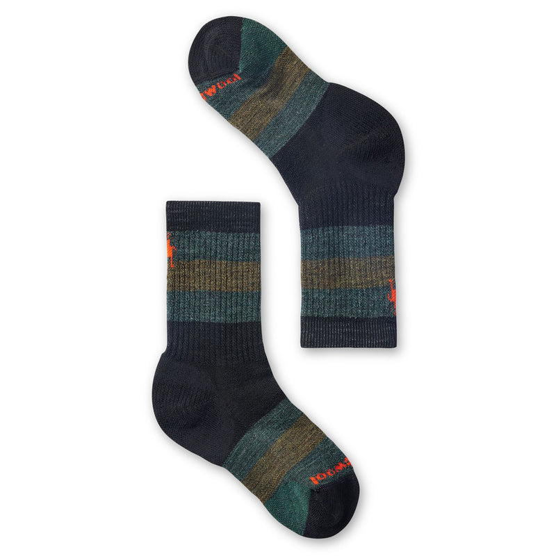 SmartWool Winter Socks - Crew Striped - Olive-Mountain Baby