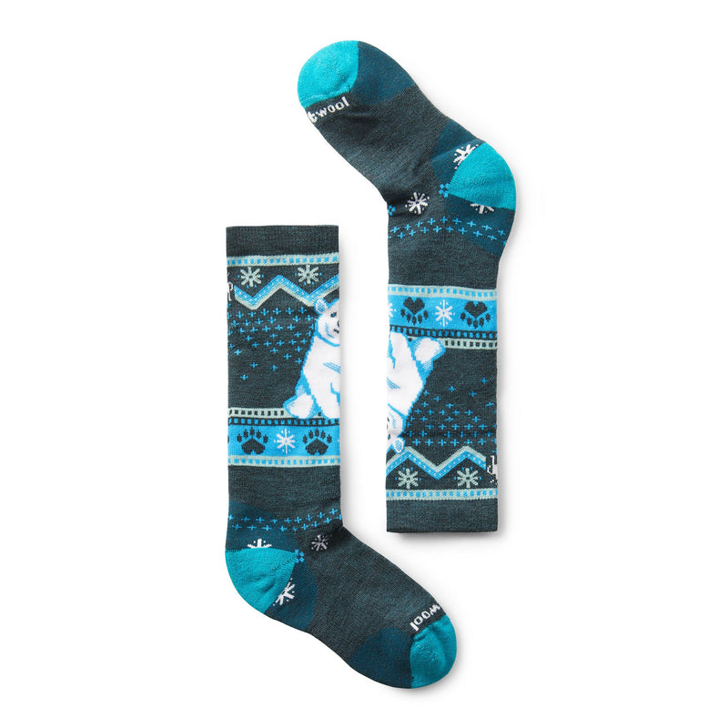 SmartWool Winter Socks - Bear Pattern - Twilight Blue-Mountain Baby