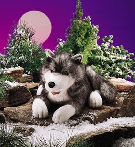 Folkmanis Puppets - Timberwolf-Mountain Baby