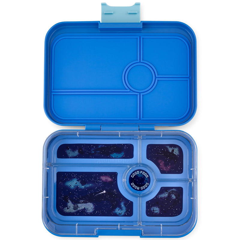 YumBox Tapas 5 Compartment Food Container - True Blue & Space Tray-Mountain Baby