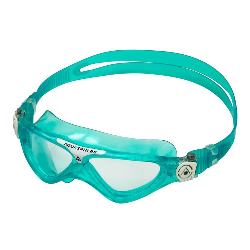 Aqua Sphere Vista Jr Swim Mask - Clear/Turquoise/White-Mountain Baby