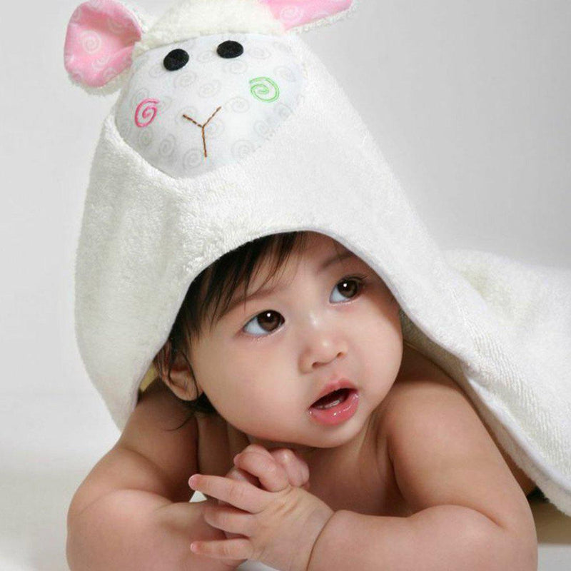 Zoocchini Hooded Baby Towel - Lola The Lamb-Mountain Baby