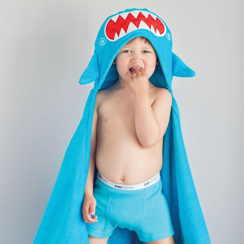 Zoocchini Hooded Toddler Towel - Sherman The Shark-Mountain Baby