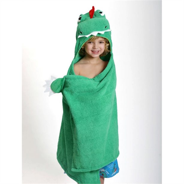 Zoocchini Hooded Toddler Towel - Devin The Dinosaur-Mountain Baby